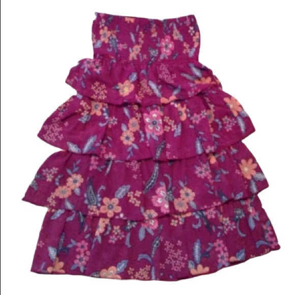 American Eagle Outfitters Dresses & Skirts - American Eagle Outfitters Strapless Dress Floral Print Purple Size XS